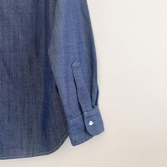 Frank & Eileen Eileen Button Down Shirt Dark Chambray Raw Rinse S - Picture 7 of 9